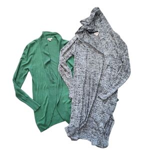 Long Open Front Cardigan Sweater Lot